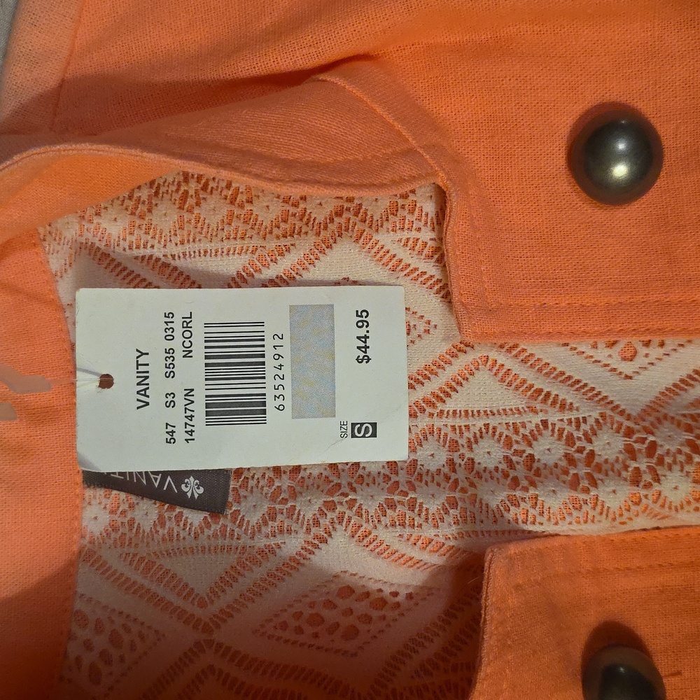 Brand New With Tags "VANITY"Women's Double-Breasted Coral Jacket - Picture 2 of 6
